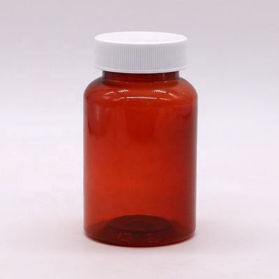 Botella de PET de 200 ml para recipiente de medicamentos para suplementos de forma cilíndrica transparente