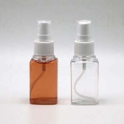 Botellas a prueba de fugas de desinfectante para manos limpias con capacidad de 30 ml y cuadrados de pulverización de niebla fina
