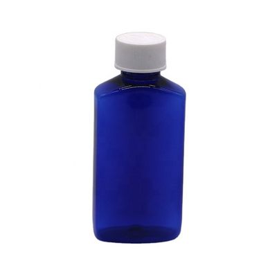 Material de base PET 120ML Cuadrado jarabe estéril para la tos botella de líquido oral tapa de seguridad para niños