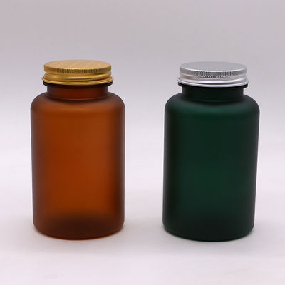 Botella de plástico medicinal PET de 250 ml con acabado mate/congelado y varias opciones de color