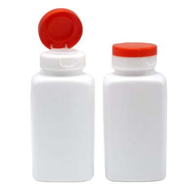 Estampación en pantalla Botella de plástico de forma cuadrada de 190 ml de HDPE para soporte de suplementos medicinales
