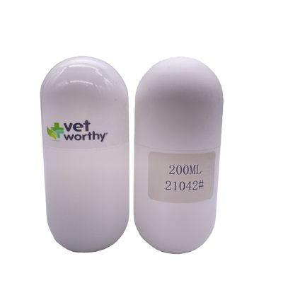 Botella en forma de cápsula de plástico HDPE de 120 ml/130 ml/180 ml/200 ml/250 ml para píldoras de suplemento vitamínico