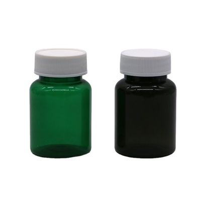 Medicina industrial Botella de plástico PET de 50 ml con tapa de tornillo e impresión de etiquetas personalizadas
