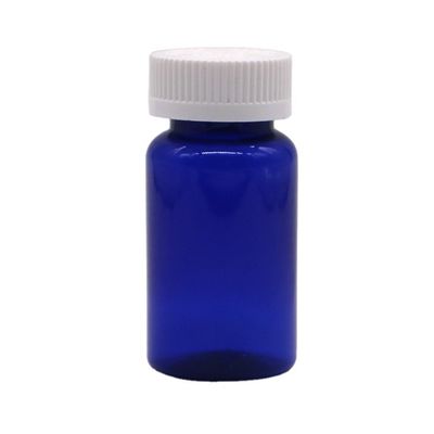 Botella de plástico PET de forma redonda de 75 ml con tapa de tornillo y servicio de impresión de etiquetas personalizadas
