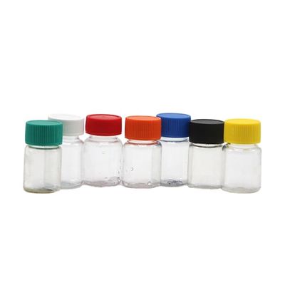 Botella de pastillas de plástico PET de 15 ml de servicio personalizado con tapa de seguridad infantil reciclable libre de BPA