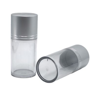 Botella transparente de plástico de boca ancha con tapa de aluminio fácil de abrir