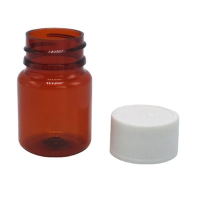 Botella de plástico PET de 25 ml con tapas de seguridad para niños y opciones de color personalizadas
