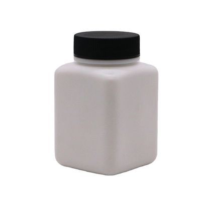 Collar de HDPE de forma cuadrada de color personalizado Botella de píldoras vacías para medicina en polvo sólido