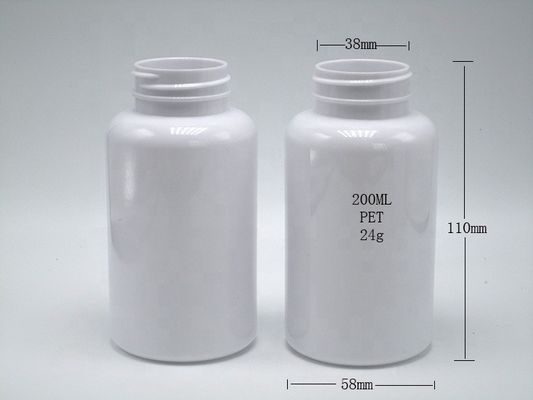 Botella de plástico blanca para el contenedor de medicamentos