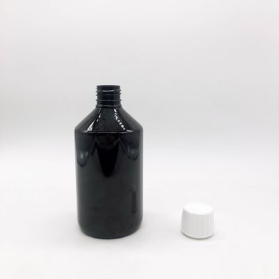 Material de collar PET Medicina líquida Contenedor de suplemento vitamínico con tapa a prueba de niños