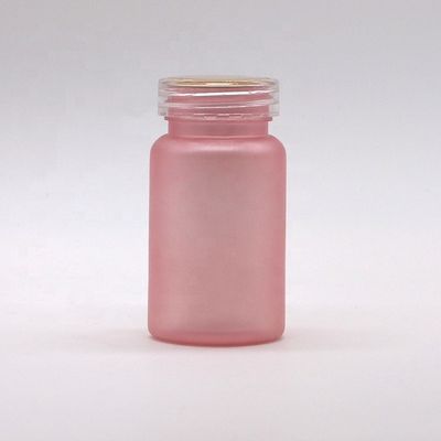 Botella de píldoras de plástico congelado de PET de grado farmacéutico de 100cc con tapa de tornillo a prueba de niños