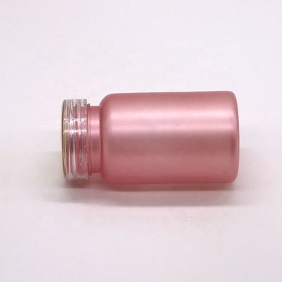 Botella de píldoras de plástico congelado de PET de grado farmacéutico de 100cc con tapa de tornillo a prueba de niños