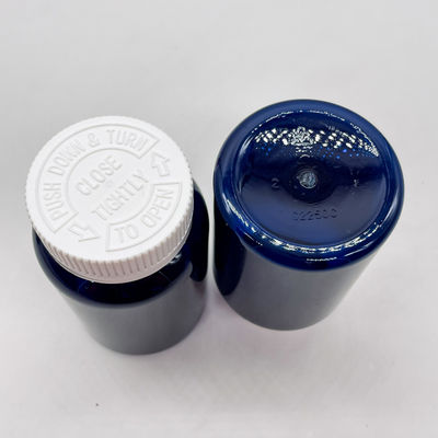 Etiquetas de color personalizadas pegatinas PET plástico 225ml 7.5oz contenedor de medicamentos con tapa