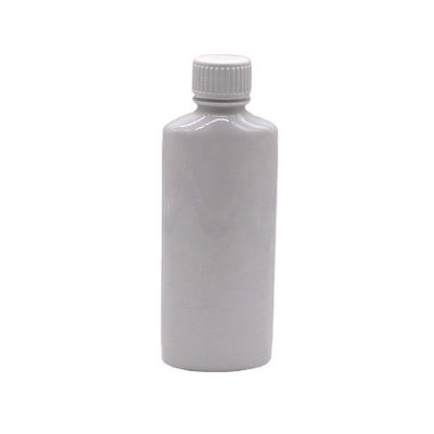 Botella de enjuague bucal de impresión PET personalizada de 200 ml con tapa blanca y tapa impresa