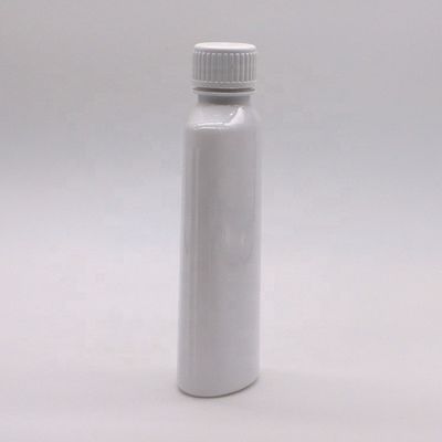 Botella de enjuague bucal de impresión PET personalizada de 200 ml con tapa blanca y tapa impresa