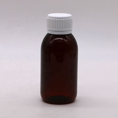 Botella con tapa de tornillo de PET de 100 ml para el suplemento líquido de jarabe de arce