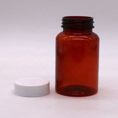 Botella de PET de 200 ml para recipiente de medicamentos para suplementos de forma cilíndrica transparente