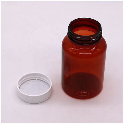 Botella de PET de 200 ml para recipiente de medicamentos para suplementos de forma cilíndrica transparente