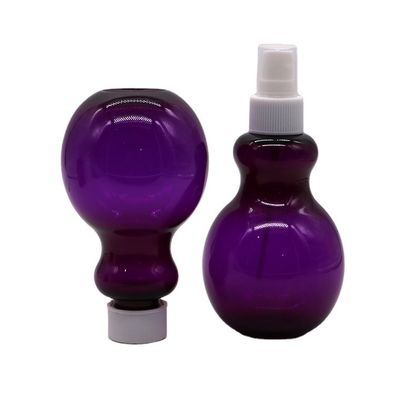 Botella de spray en forma de pera de color personalizado de 225 ml PET para solución de embalaje cosmético