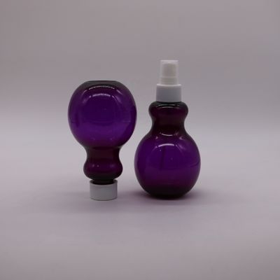 Botella de spray en forma de pera de color personalizado de 225 ml PET para solución de embalaje cosmético