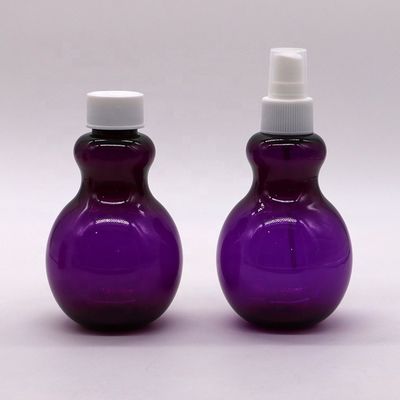 Botella de spray en forma de pera de color personalizado de 225 ml PET para solución de embalaje cosmético