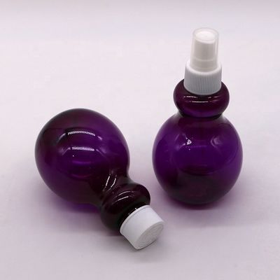 Botella de spray en forma de pera de color personalizado de 225 ml PET para solución de embalaje cosmético