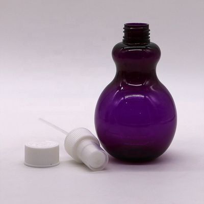 Botella de spray en forma de pera de color personalizado de 225 ml PET para solución de embalaje cosmético