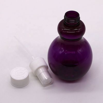 Botella de spray en forma de pera de color personalizado de 225 ml PET para solución de embalaje cosmético