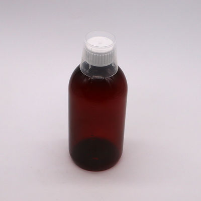 Material del cuerpo PET 300 ml PET Botella de jarabe de tos vacía con escalera y tapa a prueba de alteraciones