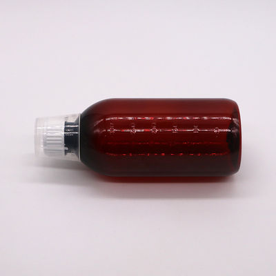 Material del cuerpo PET 300 ml PET Botella de jarabe de tos vacía con escalera y tapa a prueba de alteraciones