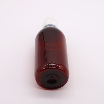 Material del cuerpo PET 300 ml PET Botella de jarabe de tos vacía con escalera y tapa a prueba de alteraciones