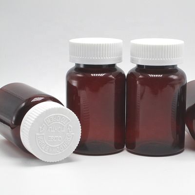 Conservar de forma segura los suplementos con 120 ml de 4 onzas de píldoras de ámbar translúcidas en recipientes y tapa