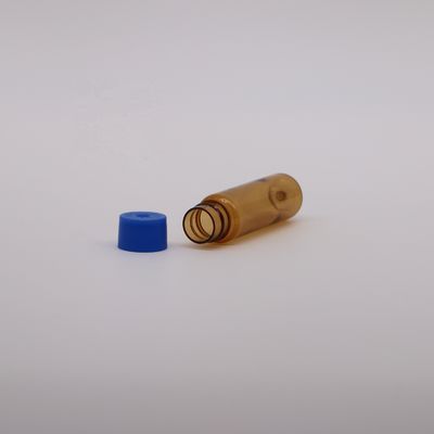 Capítulo de seguridad 10ML PET Botella de plástico ámbar de grado alimenticio para medicamentos líquidos orales Material del collar PET Forma redonda