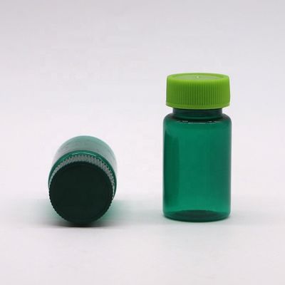 Vial de plástico líquido transparente PET de 20ML/CC con tapa en color y forma redonda personalizados