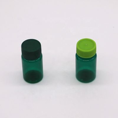 Vial de plástico líquido transparente PET de 20ML/CC con tapa en color y forma redonda personalizados