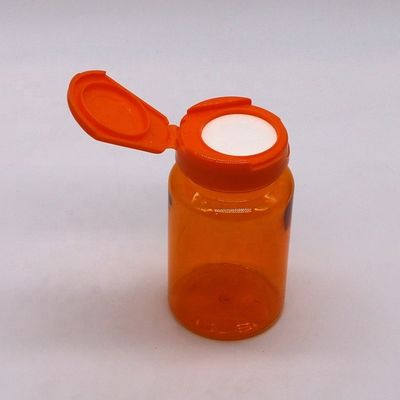Botella de cápsulas de color personalizado de 150ml PET con tapa de doble tapa Botella de medicamento biodegradable