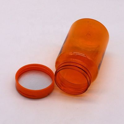 Botella de cápsulas de color personalizado de 150ml PET con tapa de doble tapa Botella de medicamento biodegradable