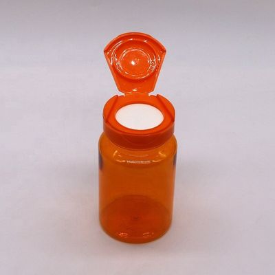 Botella de cápsulas de color personalizado de 150ml PET con tapa de doble tapa Botella de medicamento biodegradable