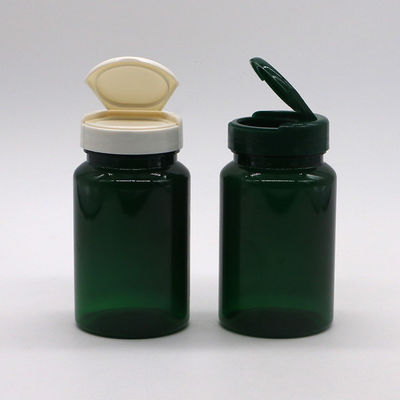 Botellas PET de 150 ml de boca ancha Botellas de plástico vacías de 5 oz envases de cápsulas con tapa de vuelta