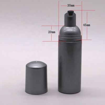 Embalaje de plástico Botella de viaje mini Botella de espuma de mousse PET de 50 ml con logotipo personalizado