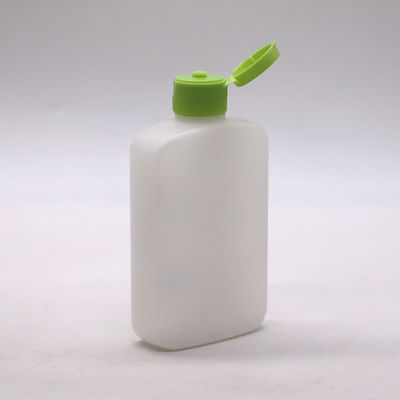 Botella cosmética cuadrada plana de 120 ml de HDPE con color personalizado y tapa espiral