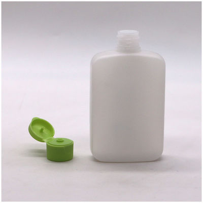 Botella cosmética cuadrada plana de 120 ml de HDPE con color personalizado y tapa espiral