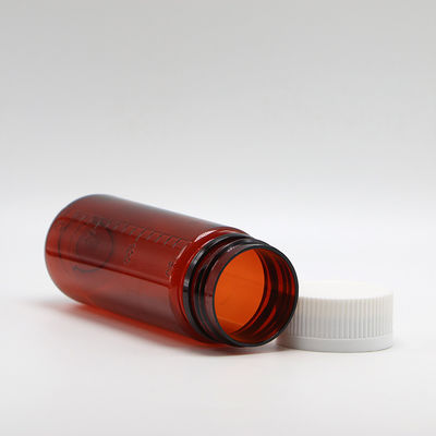 Botella de PET marrón de 150 ml para el suplemento de líquido de plástico y las tapas de seguridad para niños