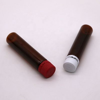 Botella de líquido oral de plástico PET 20ML/20CC con tapa a prueba de alteraciones para productos de atención médica