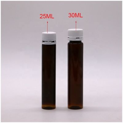 Botella de líquido oral de plástico PET 20ML/20CC con tapa a prueba de alteraciones para productos de atención médica