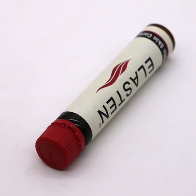 20ML/20CC Botella de líquido oral de plástico de ámbar liso y delgado con tapa a prueba de alteraciones para la medicina líquida