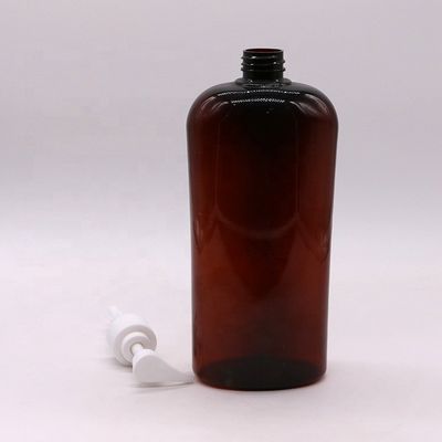 Botella de champú/loción de color personalizable con tapa de tornillo de 750 ml PET para material de impresión de crema
