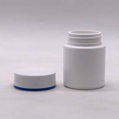 Botella de medicamento de plástico HDPE de 100 ml Jarrón redondo recto para cápsulas