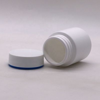 Botella de medicamento de plástico HDPE de 100 ml Jarrón redondo recto para cápsulas