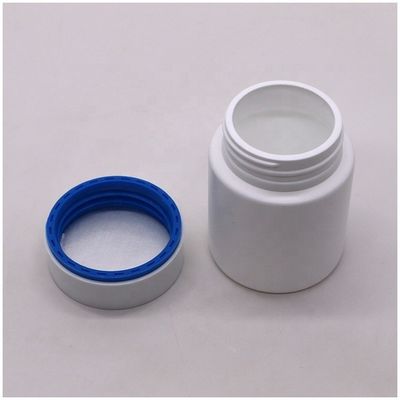 Botella de medicamento de plástico HDPE de 100 ml Jarrón redondo recto para cápsulas